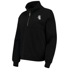 Chicago White Sox The Wild Collective Women's Two-Hit Quarter-Zip Pullover Top - Black