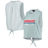 Los Angeles Angels The Wild Collective Women's Open Back Twist-Tie Tank Top - Light Blue