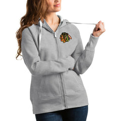 Chicago Blackhawks Antigua Women's Victory Full-Zip Hoodie