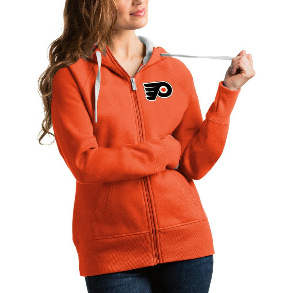 Philadelphia Flyers Antigua Women's Victory Full-Zip Hoodie