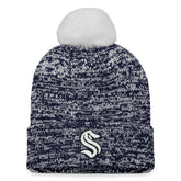 Seattle Kraken Fanatics Women's Glimmer Cuffed Knit Hat with Pom