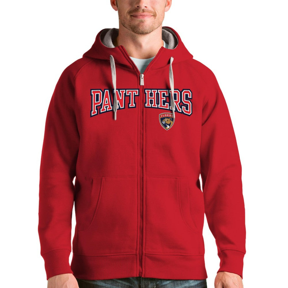 Florida Panthers Antigua Wordmark Victory Full-Zip Hoodie