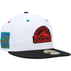 Colorado Rockies 25th Anniversary Primary Eye 59FIFTY Fitted Hat - White/Black | New Era