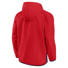 Washington Capitals Fanatics Backhand Shooter Defender Anorak Raglan Hoodie Quarter-Zip Jacket