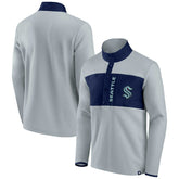 Seattle Kraken Fanatics Hockey Polar Fleece Quarter-Snap Jacket