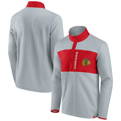Chicago Blackhawks Fanatics Hockey Polar Fleece Quarter-Snap Jacket