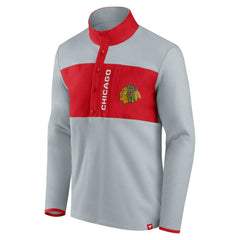 Chicago Blackhawks Fanatics Hockey Polar Fleece Quarter-Snap Jacket