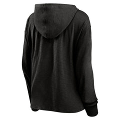 Portland Trail Blazers Women's Full Steam Slub Hoodie T-Shirt - Black | Fanatics cheap