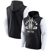 Brooklyn Nets Attack Colorblock Pullover Hoodie - Black/White | Fanatics outlet