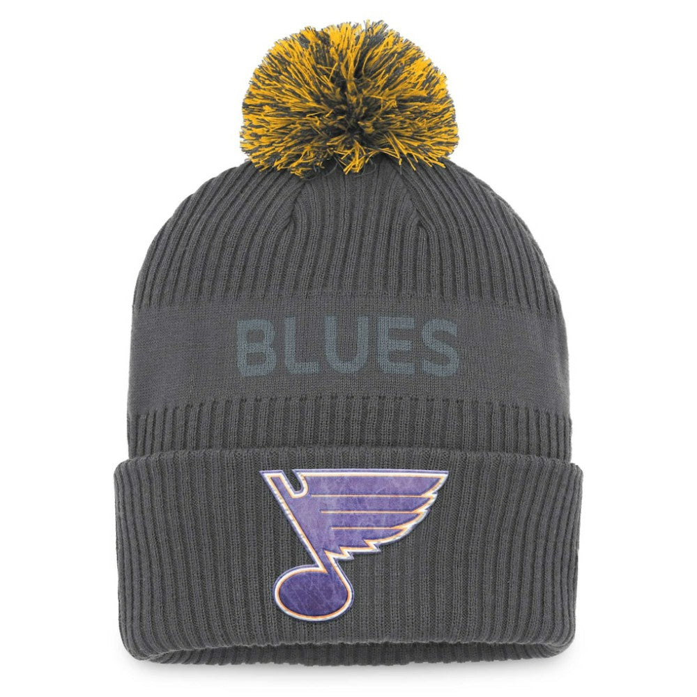 St. Louis Blues Fanatics Authentic Pro Home Ice Cuffed Knit Hat with Pom