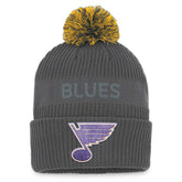 St. Louis Blues Fanatics Authentic Pro Home Ice Cuffed Knit Hat with Pom