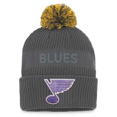 St. Louis Blues Fanatics Authentic Pro Home Ice Cuffed Knit Hat with Pom