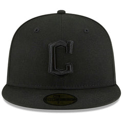 Cleveland Guardians 59FIFTY Fitted Hat - Black/Black | New Era