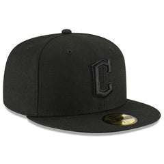 Cleveland Guardians 59FIFTY Fitted Hat - Black/Black | New Era