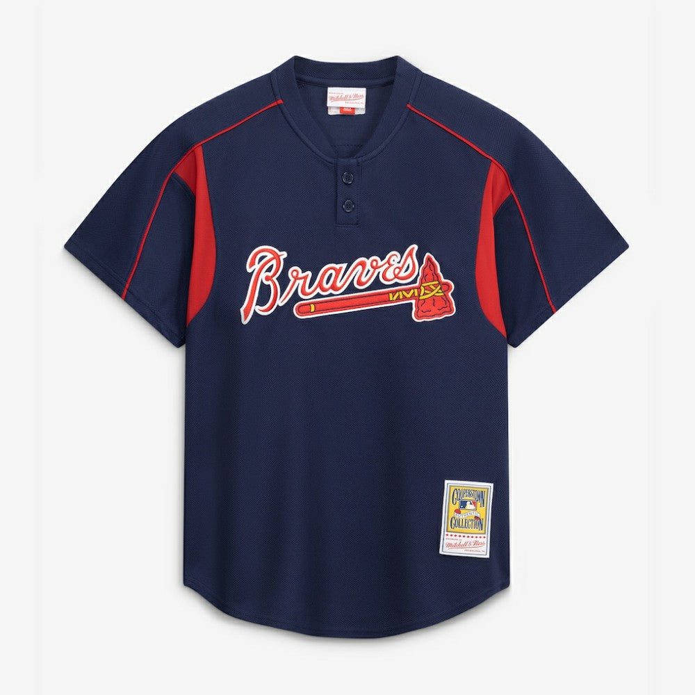 Chipper Jones Atlanta Braves Authentic Batting Practice Jersey - Navy | Mitchell & Ness