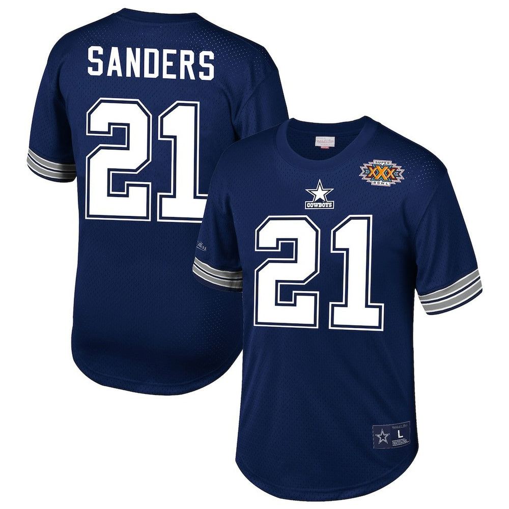 NFL Dallas Cowboys Deion Sanders Retired Player Name & Number Mesh Top