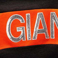 San Francisco Giants Touch Women's Lead Off Notch Neck T-Shirt - Black/Orange