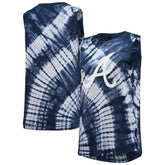 Atlanta Braves Touch Women's Money Ball Tie-Dye Tank Top - Navy