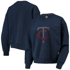 Minnesota Twins DKNY Sport Women's Carrie Pullover Sweatshirt - Navy