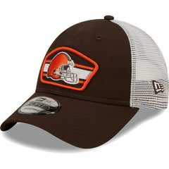 NFL Cleveland Browns Logo Patch Trucker 9FORTY Snapback Hat