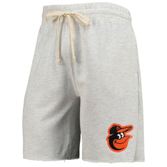 Baltimore Orioles Concepts Sport Mainstream Terry Tri-Blend Shorts - Oatmeal