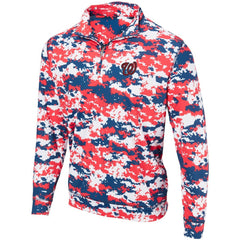 Washington Nationals Digital Camo Performance Quarter-Zip Pullover Jacket - Red