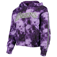 Los Angeles Lakers Women's Galaxy Sublimated Windbreaker Pullover Full-Zip Hoodie - Purple | Mitchell & Ness discount