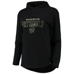 Washington Nationals Levelwear Women's Vivid Scuba Neck Pullover Hoodie - Black