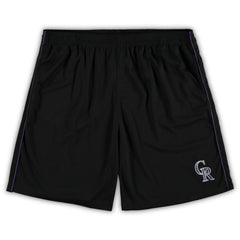 Colorado Rockies Big & Tall Mesh Shorts - Black