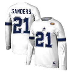 NFL Dallas Cowboys Deion Sanders Retired Player Name & Number Long Sleeve Top