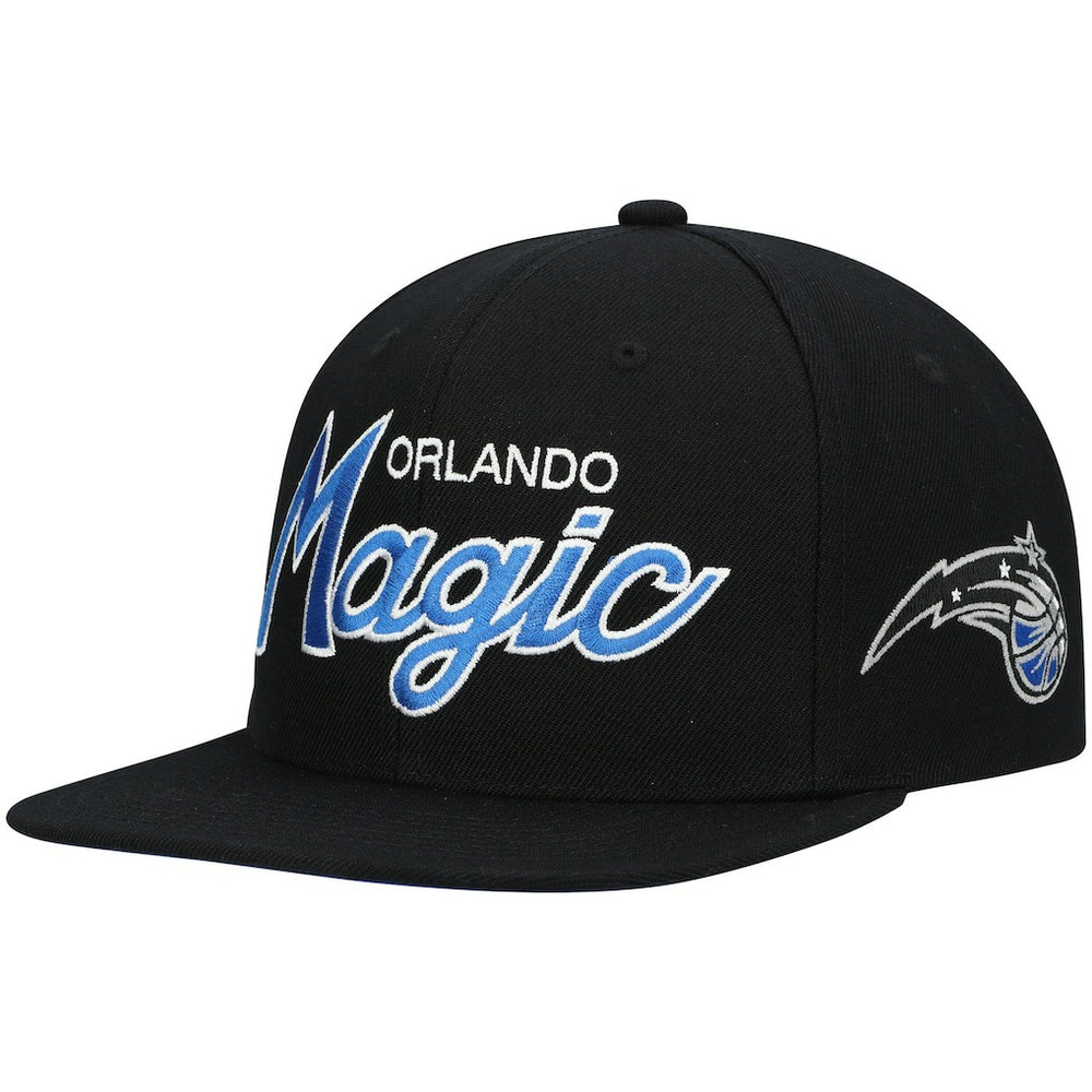 Orlando Magic Hardwood Classics Script 2.0 Snapback Hat sale - Black | Mitchell & Ness discount