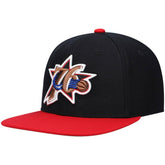 Philadelphia 76ers Hardwood Classics Team Two-Tone 2.0 Snapback Hat - Black/Red | Mitchell & Ness sale