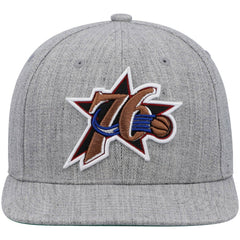 Philadelphia 76ers Hardwood Classics Team 2.0 Snapback Hat - Heathered Gray | Mitchell & Ness cheap