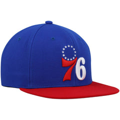 Philadelphia 76ers Team Two-Tone 2.0 Snapback Hat - Royal/Red | Mitchell & Ness sale