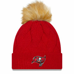 NFL Tampa Bay Buccaneers Women's Snowy Cuffed Knit Hat with Pom