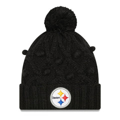 NFL Pittsburgh Steelers Women's Toasty Cuffed Knit Hat with Pom