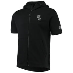 Chicago White Sox Levelwear Recruit Short Sleeve Full-Zip Hoodie Jacket - Black