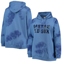 Boston Red Sox Women's Plus Size Cloud Pullover Hoodie - Navy