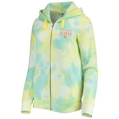 San Francisco Giants Women's Tie-Dye Full-Zip Hoodie - White | New Era