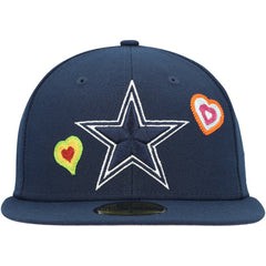 NFL Dallas Cowboys Chain Stitch Heart 59FIFTY Fitted Hat