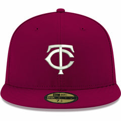 Minnesota Twins White Logo 59FIFTY Fitted Hat - Cardinal | New Era