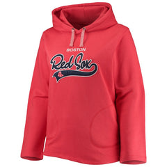 Boston Red Sox Soft as a Grape Women's Plus Size Side Split Pullover Hoodie - Red