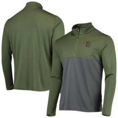 St. Louis Cardinals Levelwear Delta Pursue Quarter-Zip Jacket - Olive