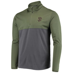 San Francisco Giants Levelwear Delta Pursue Quarter-Zip Jacket - Olive