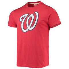 Washington Nationals Homage Hand Drawn Logo Tri-Blend T-Shirt - Red