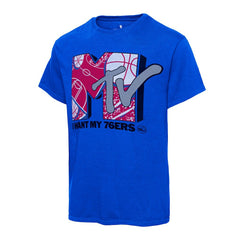 Philadelphia 76ers Junk Food NBA x MTV I Want My T-Shirt - Royal for sale