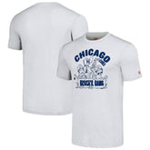 Chicago Cubs Homage Hyper Local Tri-Blend T-Shirt - Ash