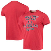 Cleveland Guardians Homage Hyper Local Tri-Blend T-Shirt - Red