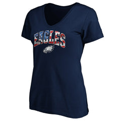 NFL Philadelphia Eagles Women's Banner Wave V-Neck T-Shirt