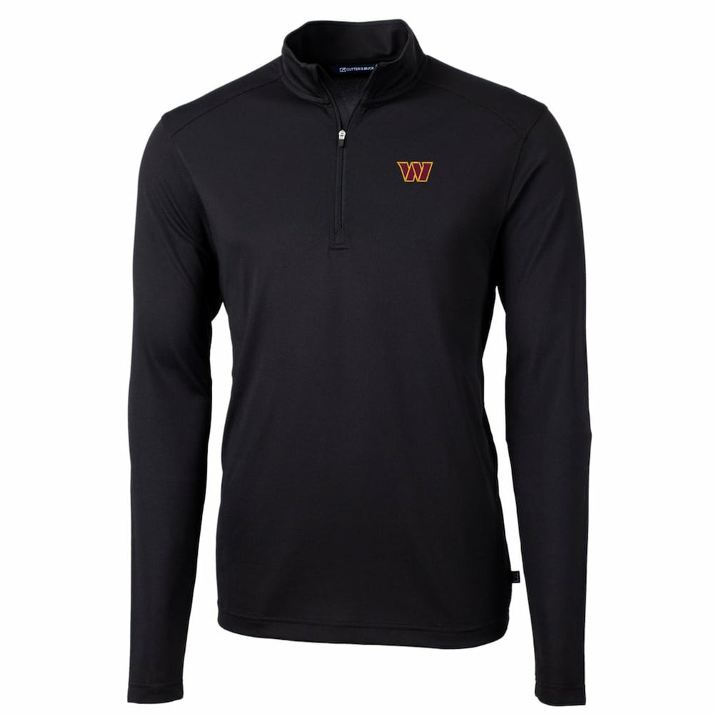 NFL Washington Commanders Cutter & Buck Big & Tall Virtue Eco Pique Quarter-Zip Pullover Jacket